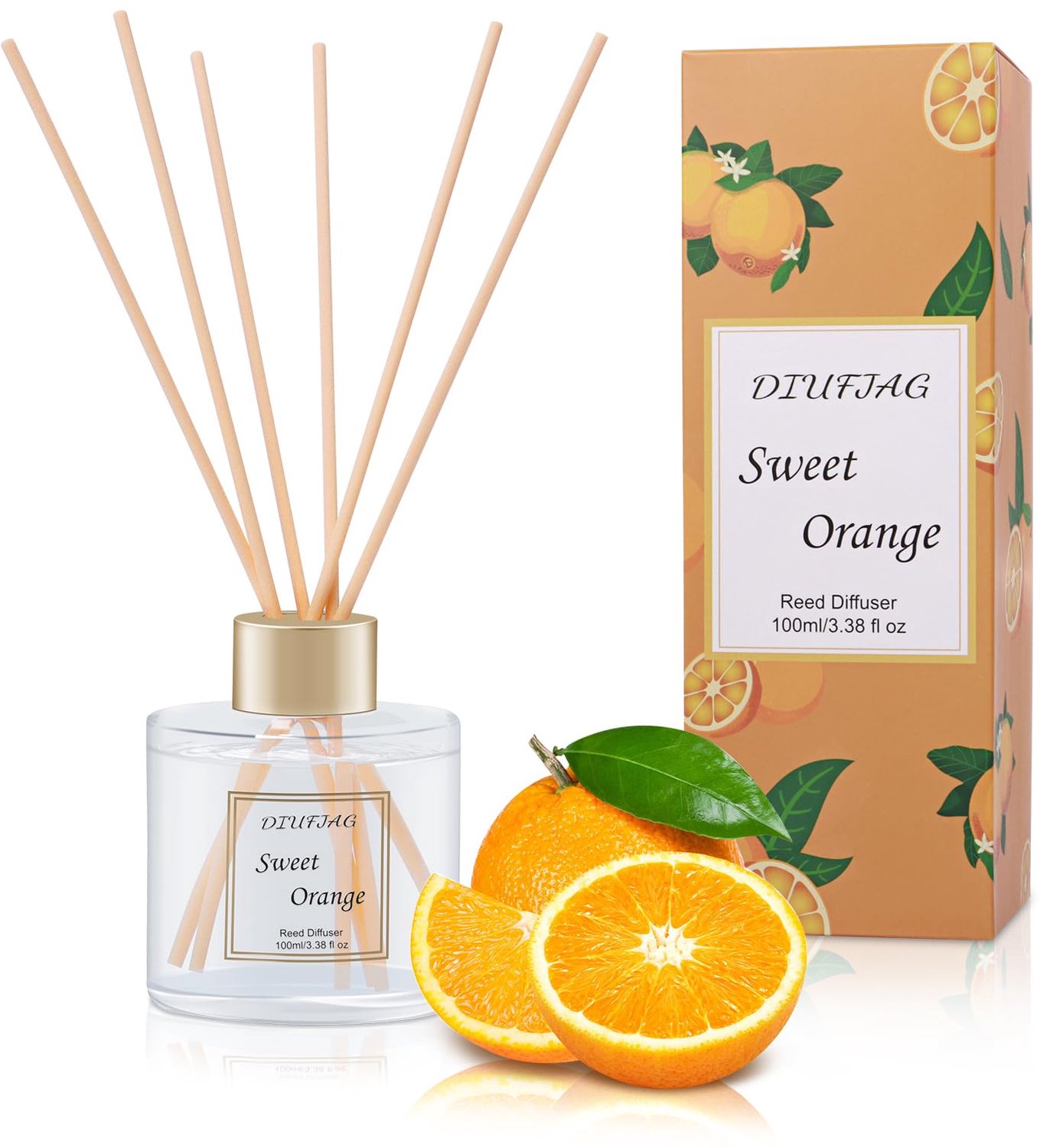 100ml Geurende Reed Diffuser met 6 Fiber Sticks voor Aromatherapie