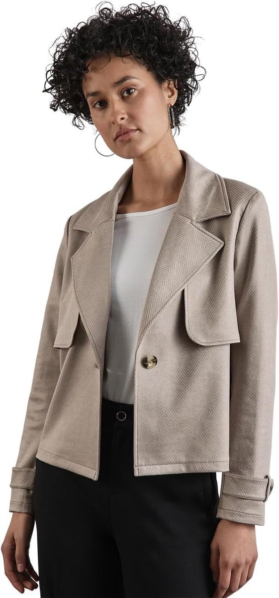 One Korte trenchcoat voor dames, Breezy Beige, 42