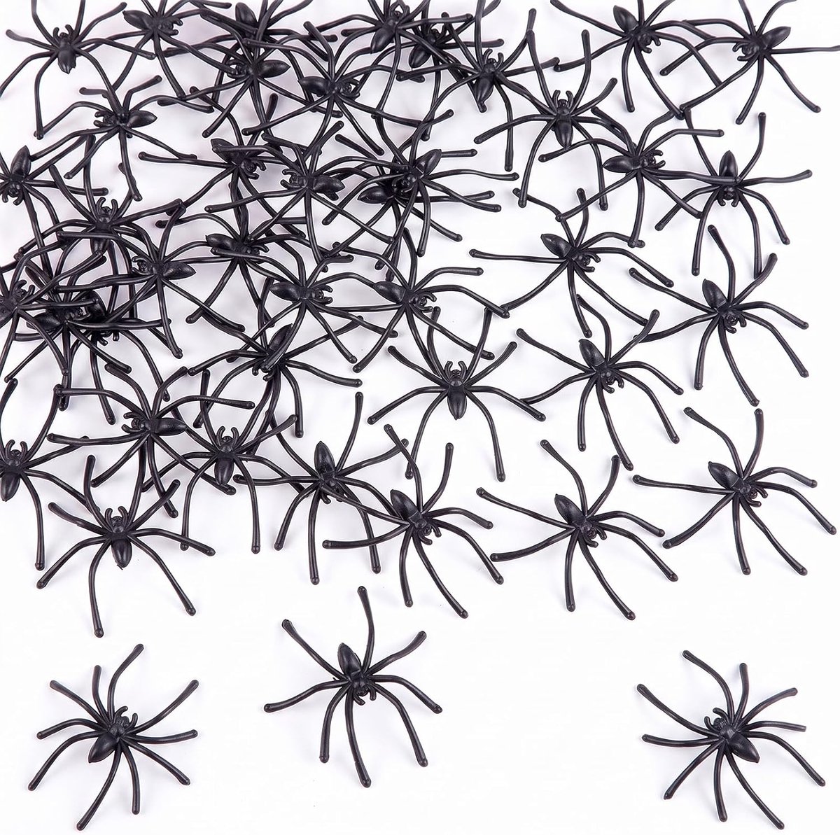 160 stuks spinnengrappen realistische griezelige Halloween-decoratie