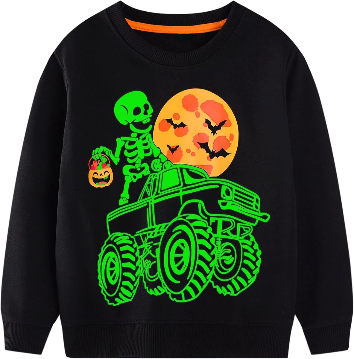 Sweatshirt voor Kinderen Baby Jongens Lange Mouwen Tops T-Shirt Jumper Katoen Casual Lichtgevende DinosaurusPrint Sweatshirt Pullover Peuter Leeftig 2-7 Jaar