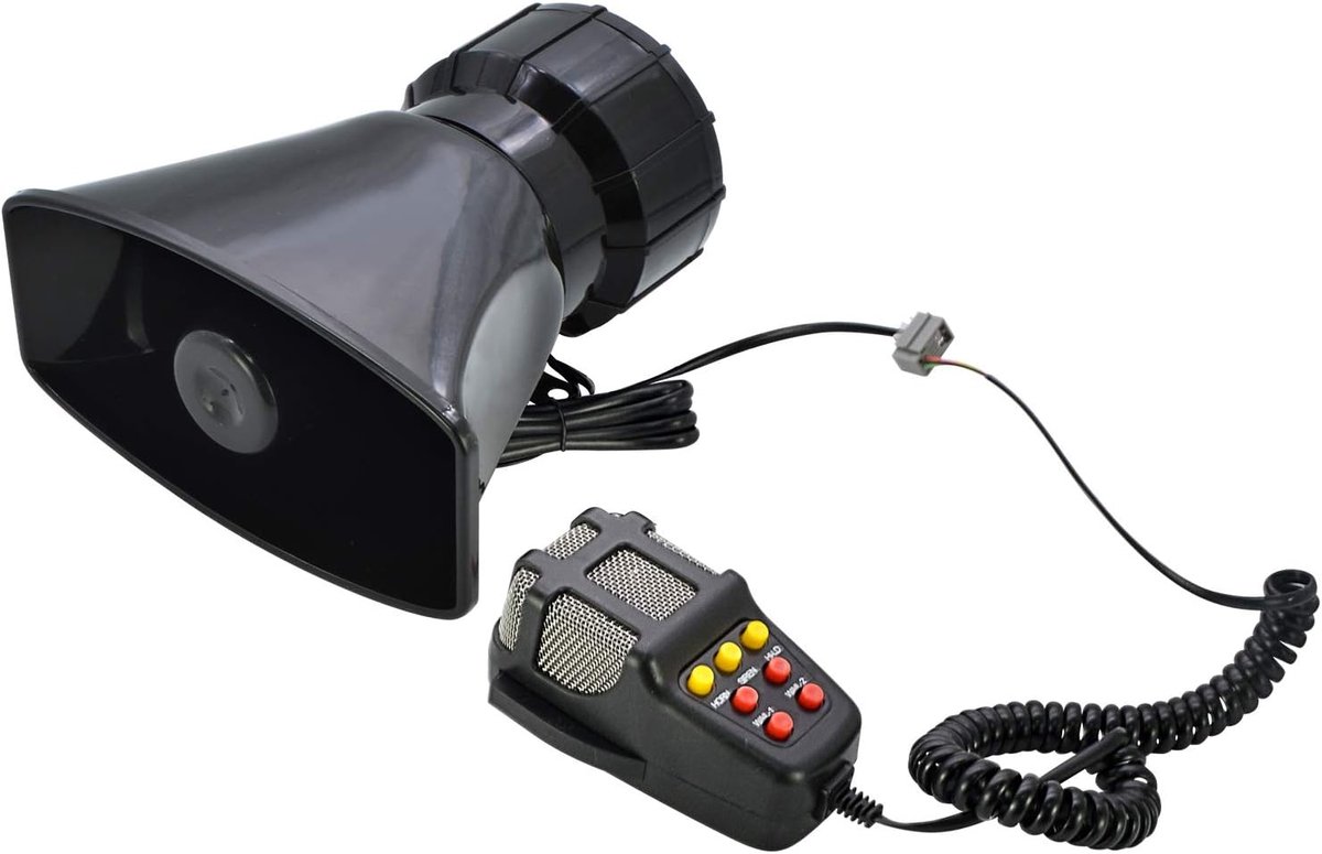 Luidspreker Car Siren, 12V 100W 7 tonen, autosirene, hoorn voertuig