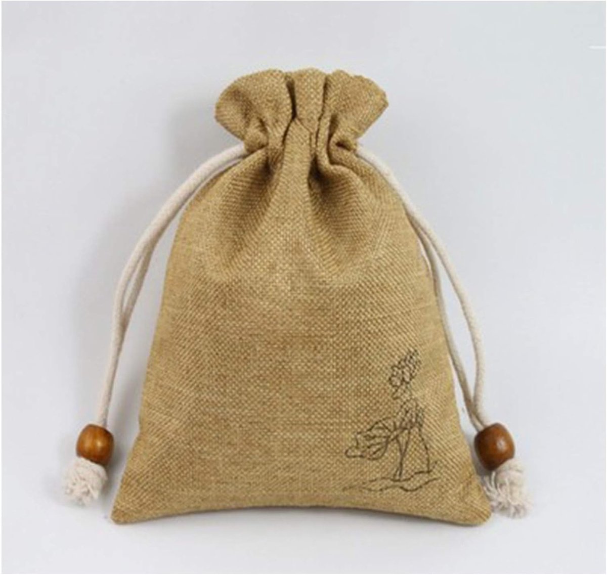 Hessian tassen Kalender Tassen, jute geschenkzakken Trekkoord Linnen Jute Koord, voor Bruiloft Verjaardag DIY Craft mini tassen