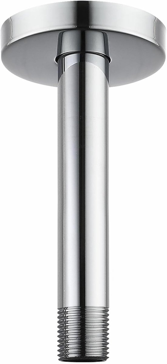 Dailygoods- Douche-arm 15 cm - Douchekop - Flens - Roestvrij staal - Vaste doucheslang - Universele aansluiting 1/2 NPT