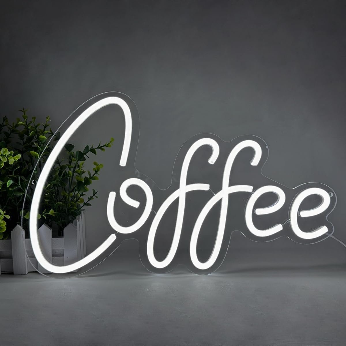 Neonbord, Koffie Leuchtreclame Letters Led Neon Bord Koffie LED Schild Wit LED Neonlicht voor Wanddecoratie voor Coffeeshop, Bar, Restaurant, Ruimtedecoratie