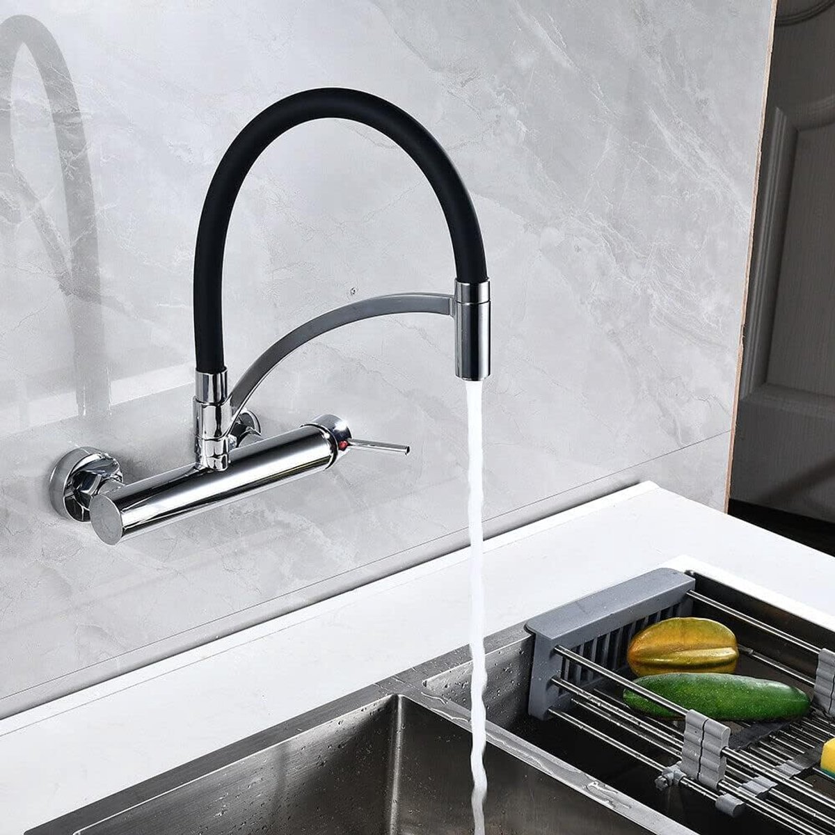 Spoelbakarmatuur met 180 graden draaibaar, eengreepsmengkraan, kraan keuken van messing voor spoelbak mengkraan keuken badkamer