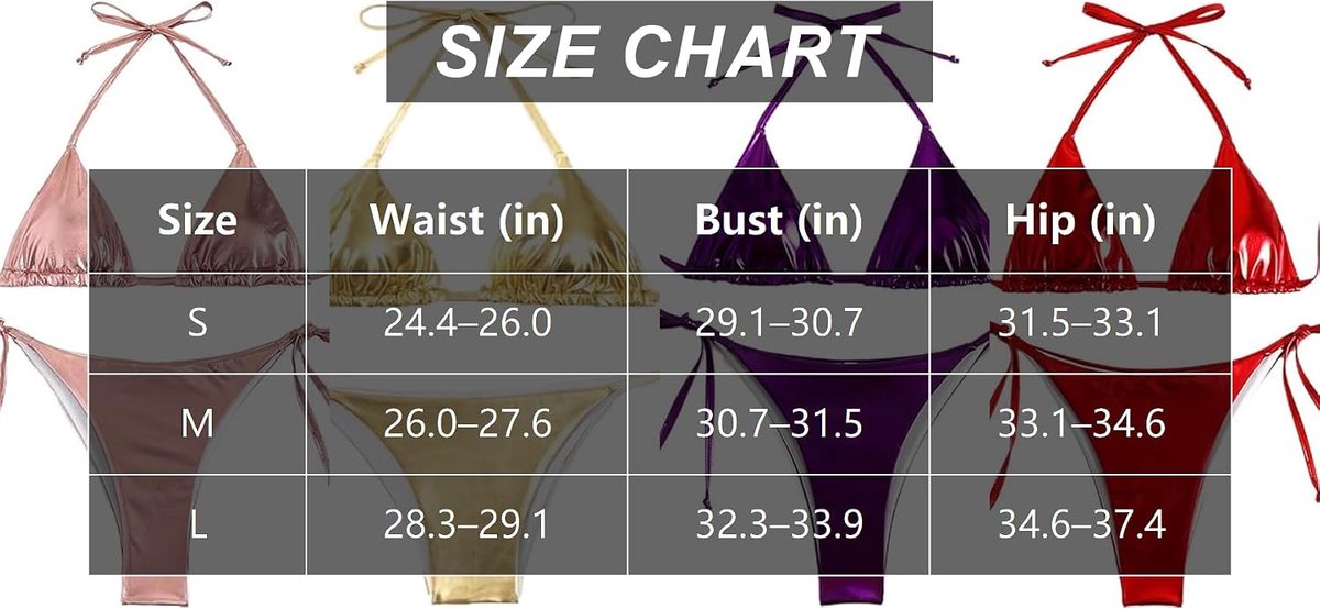 Metallic Bikini Halter Top Tweedelig Badpak Tie Side Triangle Bikini Met Gewatteerde