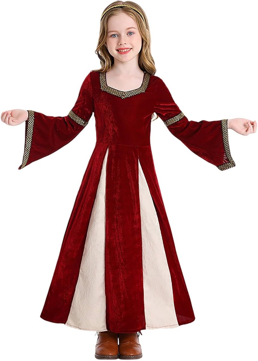 Prinsessenjurk voor meisjes, ceremonie, avond, elegant, tule, lange mouwen, bruiloft, communie, banket, kinderen, A60