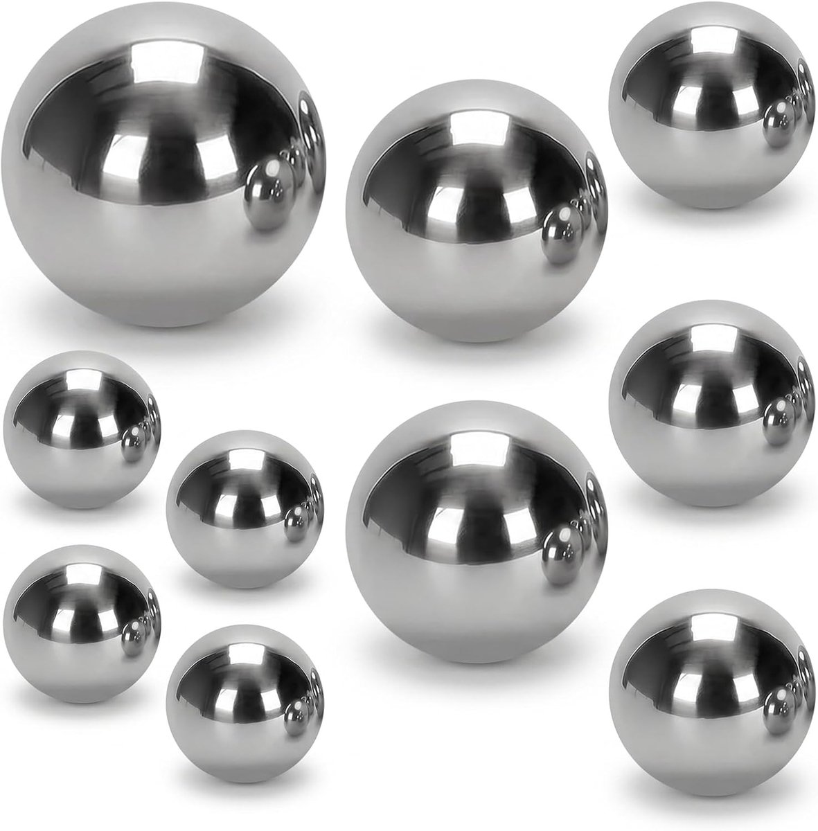 10 stuks drijfballen voor mini-vijver, 6,3/4,2/3,2/1,9 cm, vijver, sierfontein
