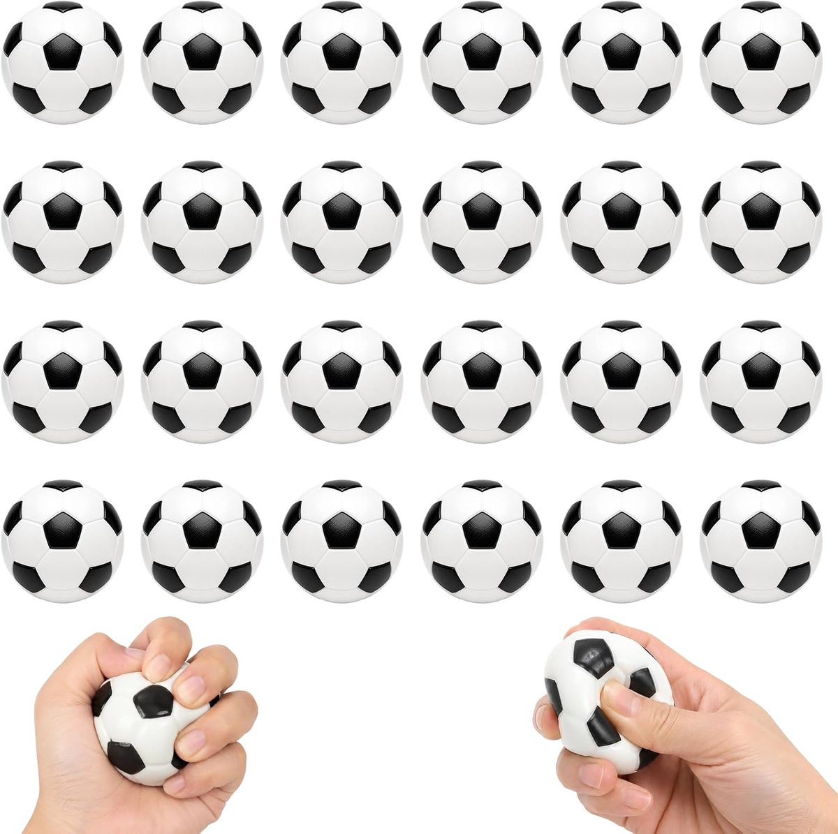 24 stuks kleine voetballen, zachte voetballen, minivoetbalspel