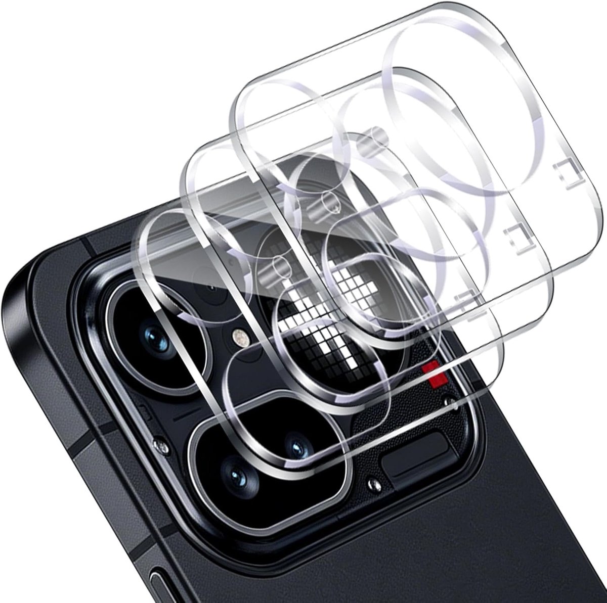 Compatibel met Nothing Phone 4A Pro 5G, 3 stuks gehard glas, cameralensbescherming, 9H hardheid, anti-kras, lensbescherming, Ultra HD