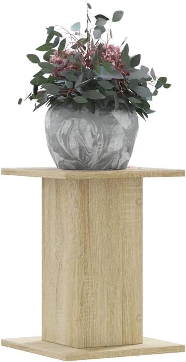 2 stuks plantenstandaard Sonoma eiken 30x30x40 cm bloemenkruk bijzettafel van hout voor woonkamer balkon tuin