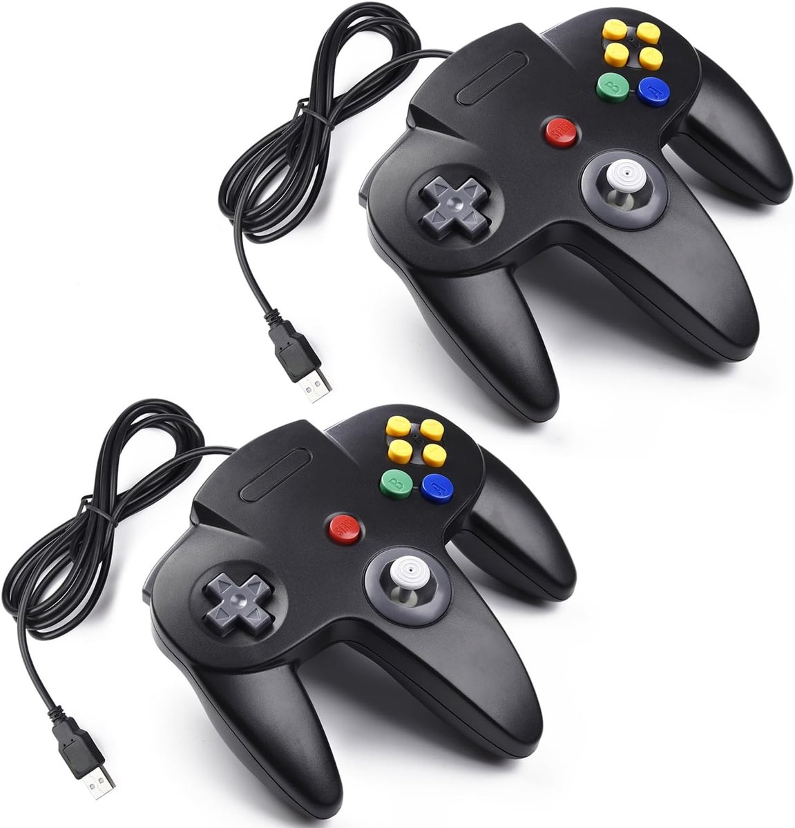 miadore 2 stuks N64 USB PC-Controller voor N64-Games, plug & play