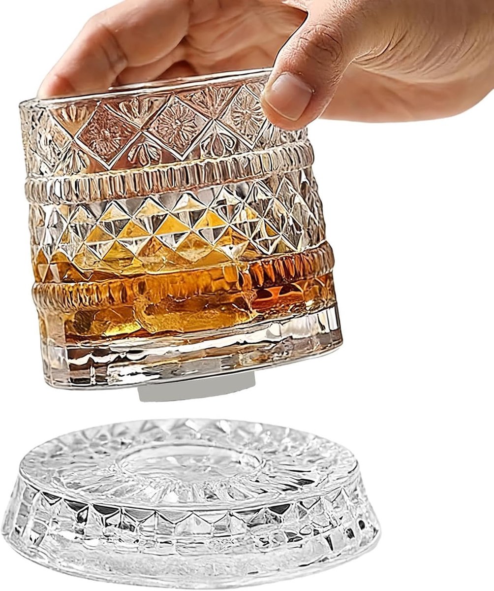 360 Graden Draaiende Whiskyglas Wijn Glaswerk