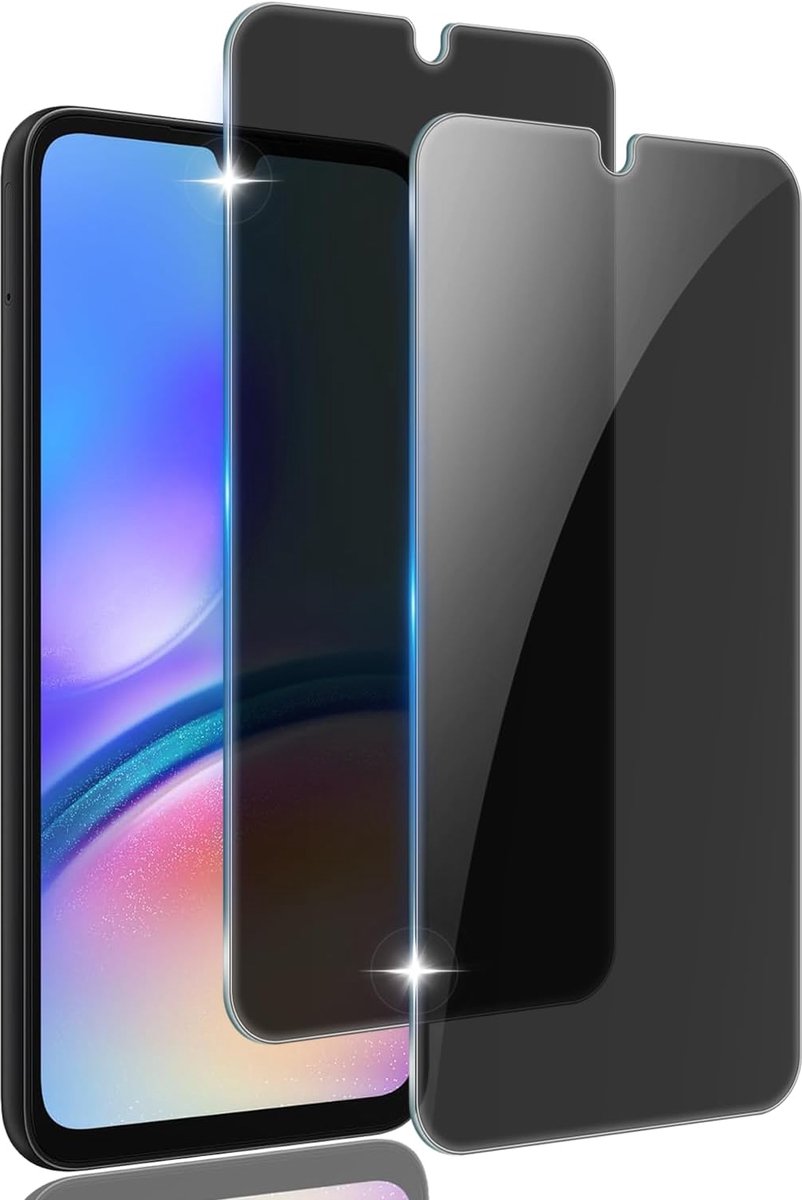 beschermfolie voor Samsung Galaxy A07, gehard glas, luchtbelvrij, hardheidsgraad 9H, krasbestendig, anti-vingerafdruk, 2 stuks