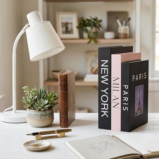 3 Stuks Decoratieve Nepboeken voor Thuis, Boek Decoratie voor het Interieur, Opbergdoos voor Boeken voor Bibliotheek, Woonkamer, Café, Kantoor (Model 1) — afbeelding 5