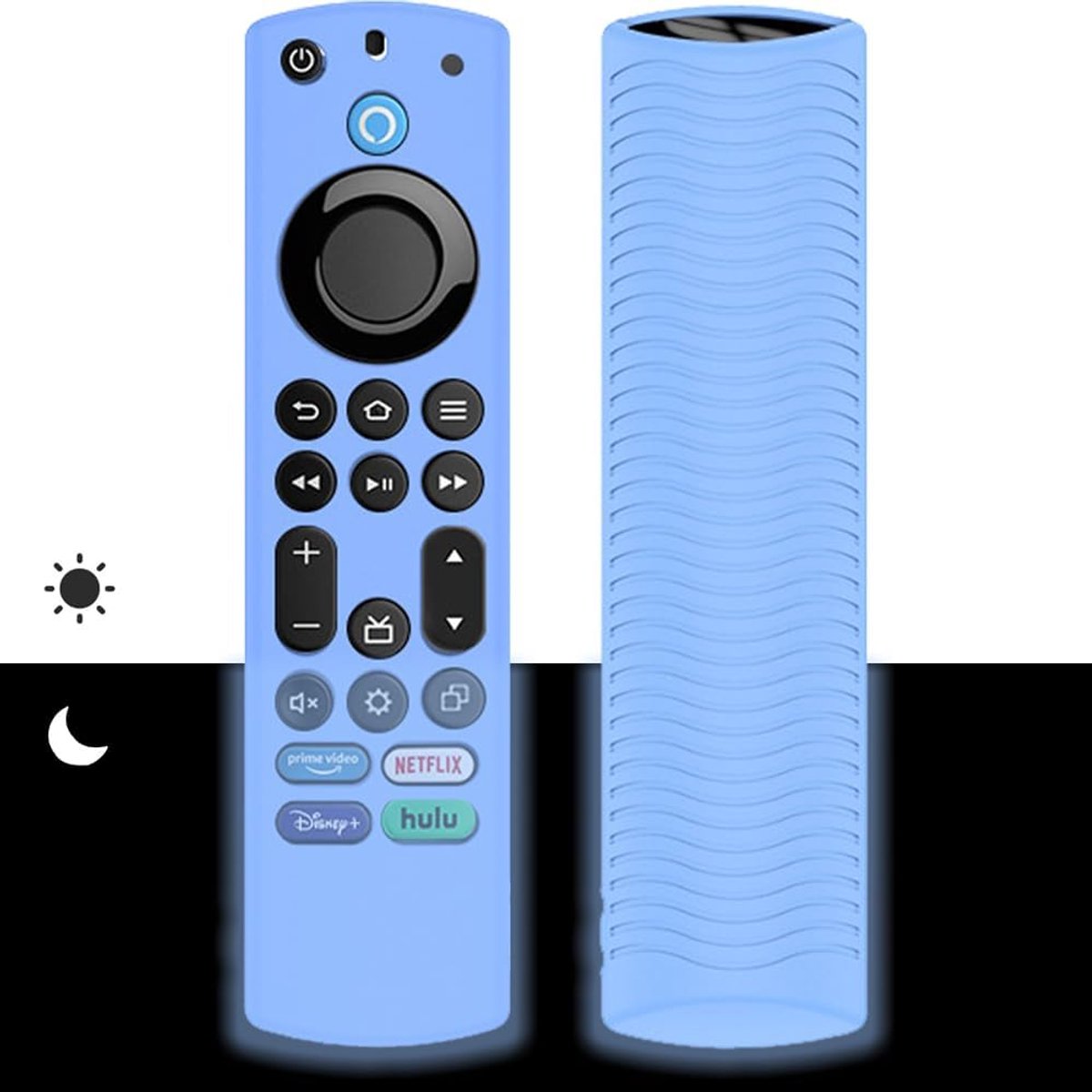 Afstandsbediening hoes voor Firestick 4K Max/Toshiba/Insignia Alexa spraakafstandsbediening, antislip, siliconen beschermhoes, licht in het donker, afstandsbedieningsafdekking voor tv-accessoires