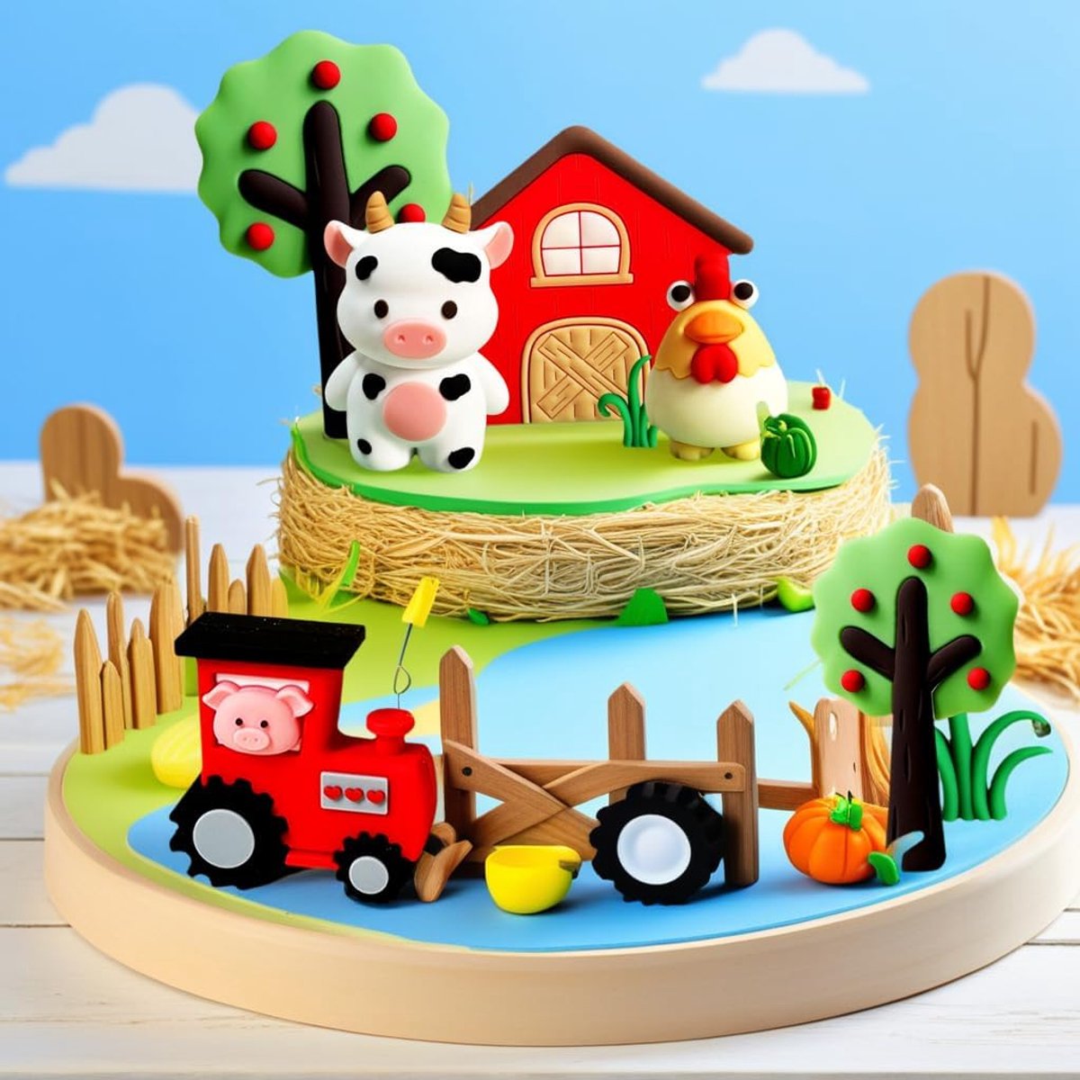 boerderij dieren taart topper boerderij taart decoraties koe verjaardag