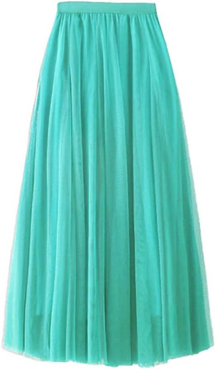 maxi-tule rok voor dames, A-lijn, midi-rok, onderrok, gelaagde rok, plooirok, dames, tule rok met hoge taille, podiumjurk, mesh, tutu, rok voor bruiloft en feest