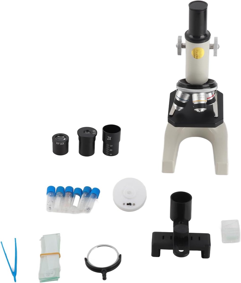 Microscoop 64X-2400X - Enkelvoudige buis - Hoge vergroting - Voor kinderen - Voor wetenschapsexperimenten basisschool en middelbare school