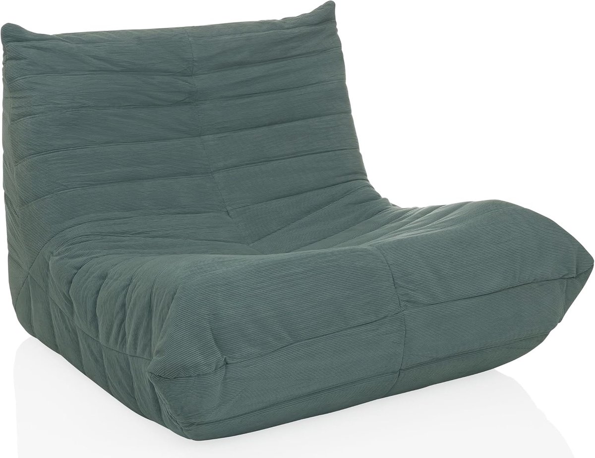 Vloerbank met rugleuning, zitzak, antislip onderkant, 72 x 90 x 100 cm