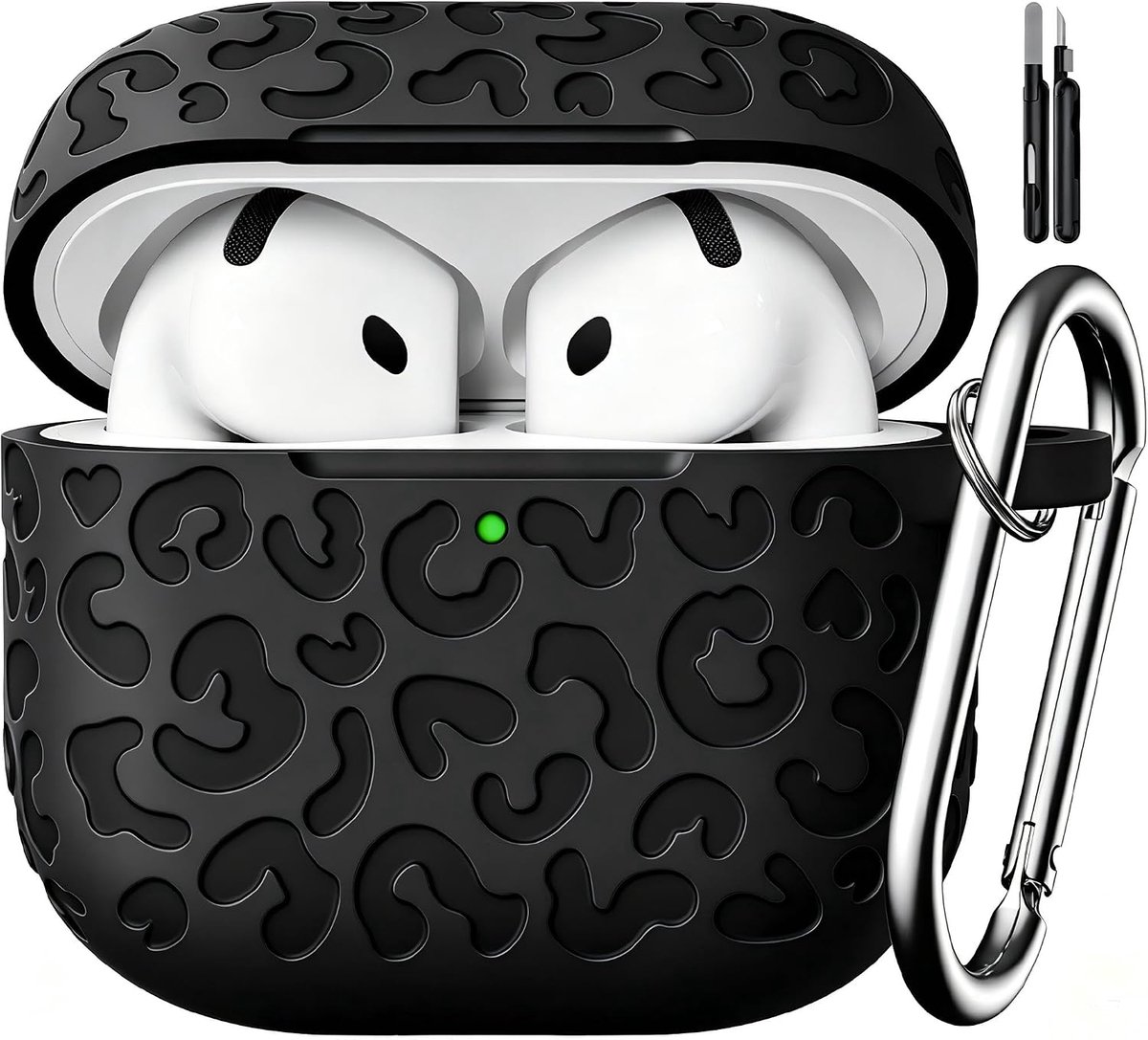 Luipaardprint voor AirPods 4 Hoes, Black
