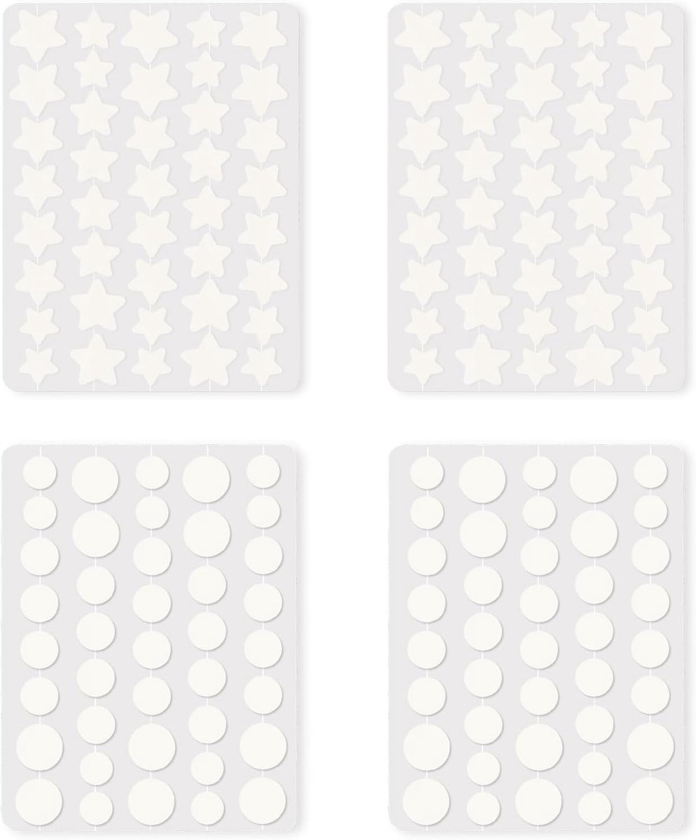 160 stuks puistjespatches, stervormige anti-puistjespatches, kleurrijke puistjespleisters, hydrocolloïde patches voor gezichtsverzorging, 3 maten, rood