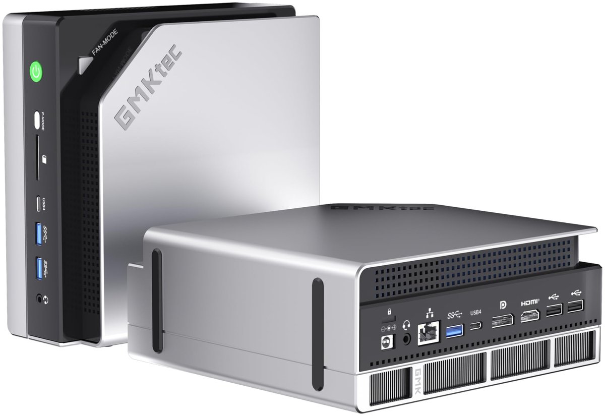 Mini PC AI Workstation - 16 Zen-5 Kernen 5,1 GHz - 128 GB DDR5 RAM - 2 TB SSD - Radeon 8060S GPU - Windows 11 Pro