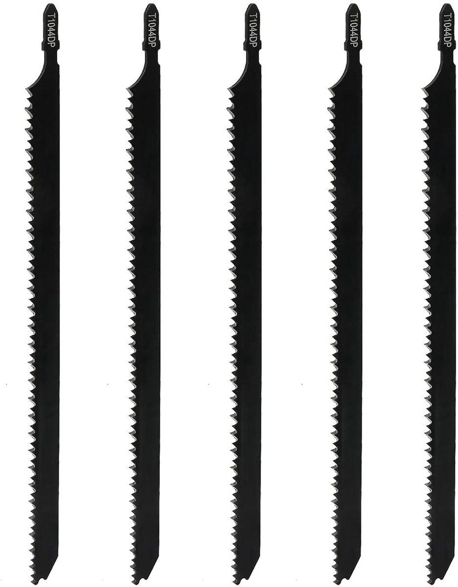 Decoupeerzaagbladen 250mm - T-Shank - 5 stuks - Voor hout en vezelplaten - Voor schoon en snel zagen
