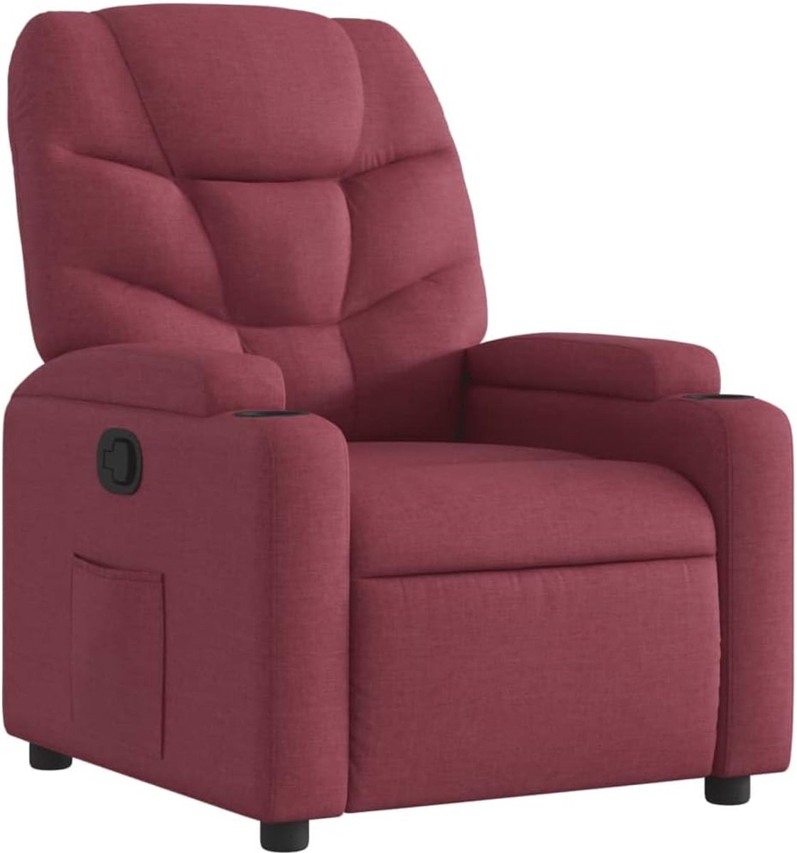 Comfortstoel, vrijetijdsstoel, relaxstoel, wijnrood, stof voor woonkamer, slaapkamer, kantoor
