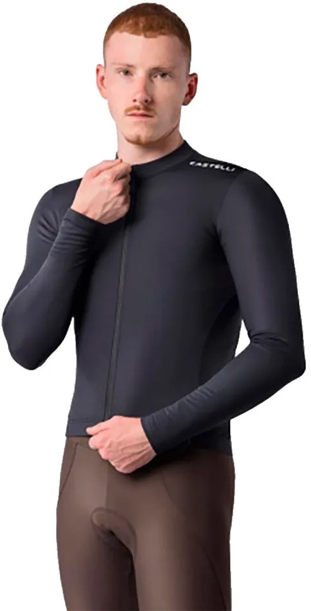 Castelli Espresso Thermal 2 Korte Mouw Wielertrui Zwart S Man