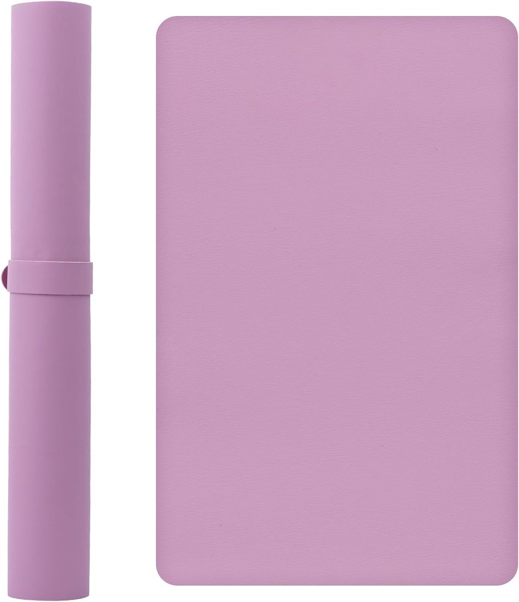 Handsteun Bureau Mat voor Manicure - Waterdicht, Vouwbaar en Antislip - Zachte PU Leren Armsteun 60 x 40 cm (Paars) voor Comfortabel Nagelwerk