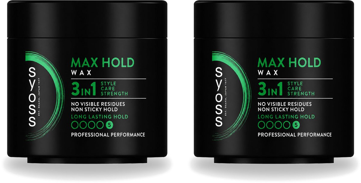 2 x SYOSS - Max Hold Haarwax - Verzorging - Langdurige Styling - 150ml - Voordeelverpakking - 2 stuks