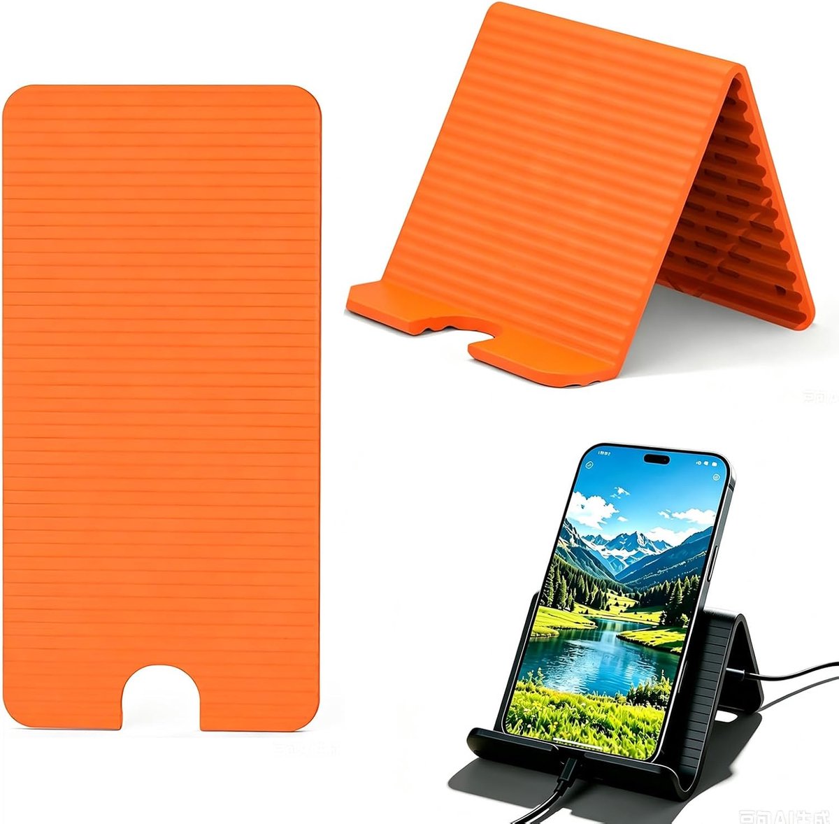 2PCS Flexibele Telefoonhouder van Silicone en Aluminium, Antislip en Verstelbaar, Vouwbaar en Buigbaar voor Smartphone, Tablet en Laptop, Geschikt voor Kantoor, Thuis, Reizen
