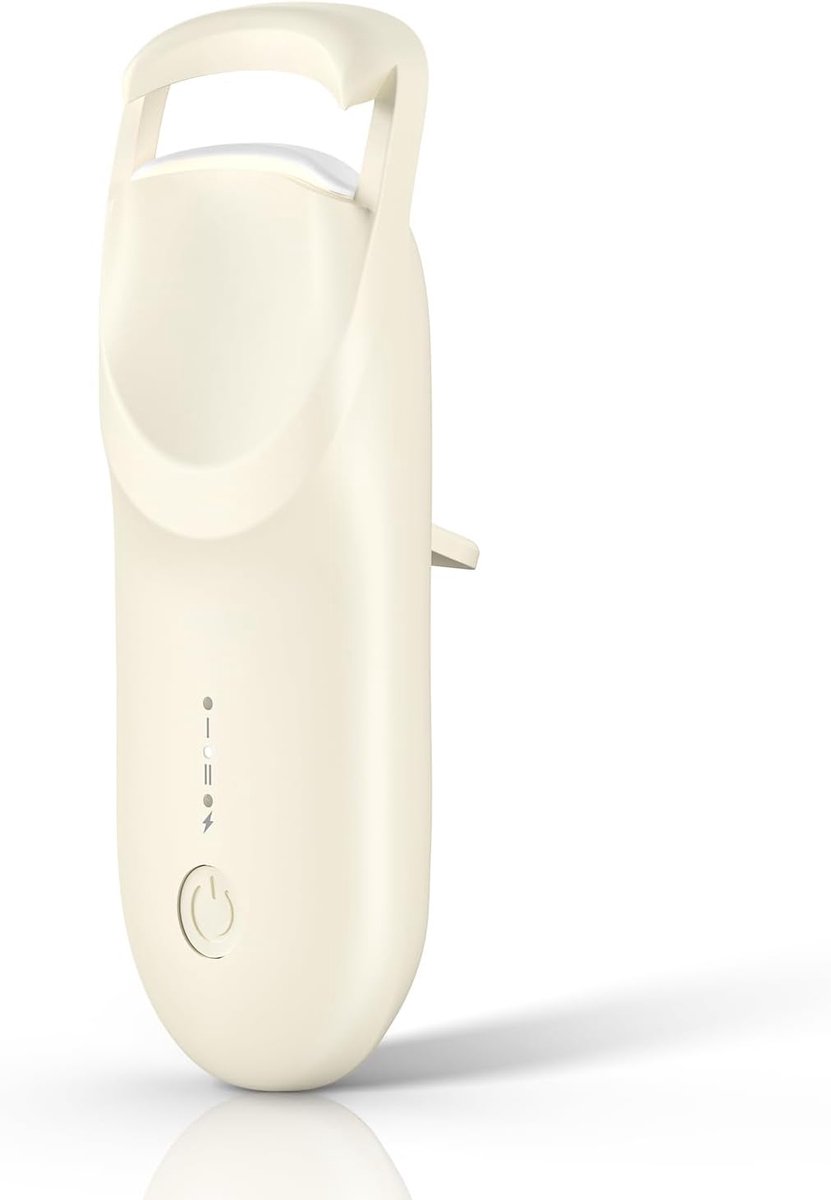 Elektrische wimpertang, verwarmde wimpertang met grote tangkop, 2 standen en 10 seconden snelle verwarming, draagbaar, oplaadbaar, voor alle wimpers, voor thuis, op reis