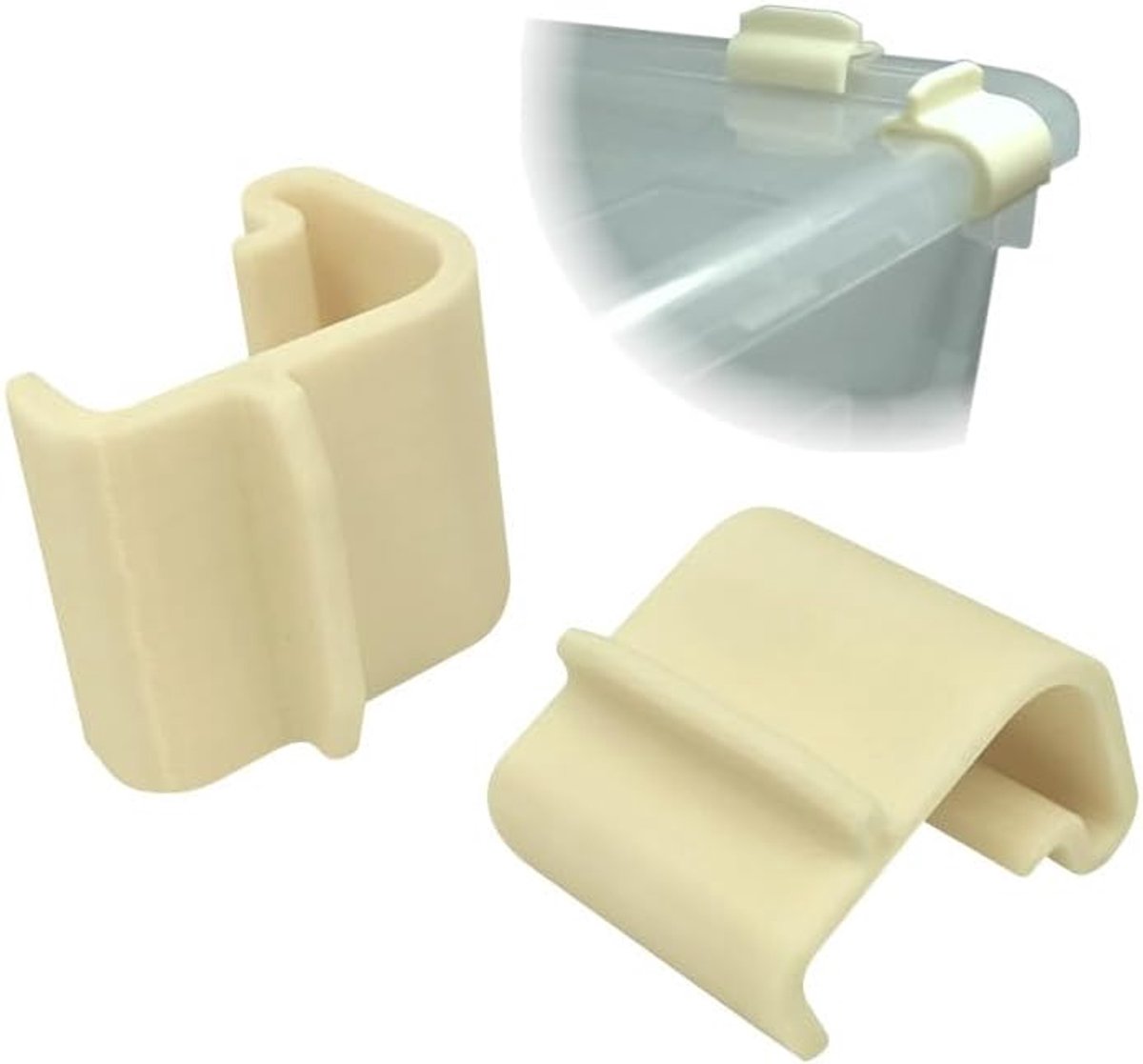 Afsluitclips voor IKEA Samla Box Boxen Afsluitklips afgerond compatibel met Ikea-Samla Clips ... (4Stk, 55L/130L)