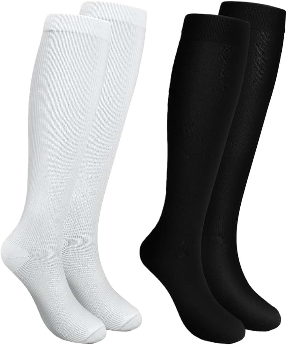 7 paar compressiesokken voor dames en heren, 15-20 mmHg zijn de beste sportieve en medische sokken voor sport, fietsen