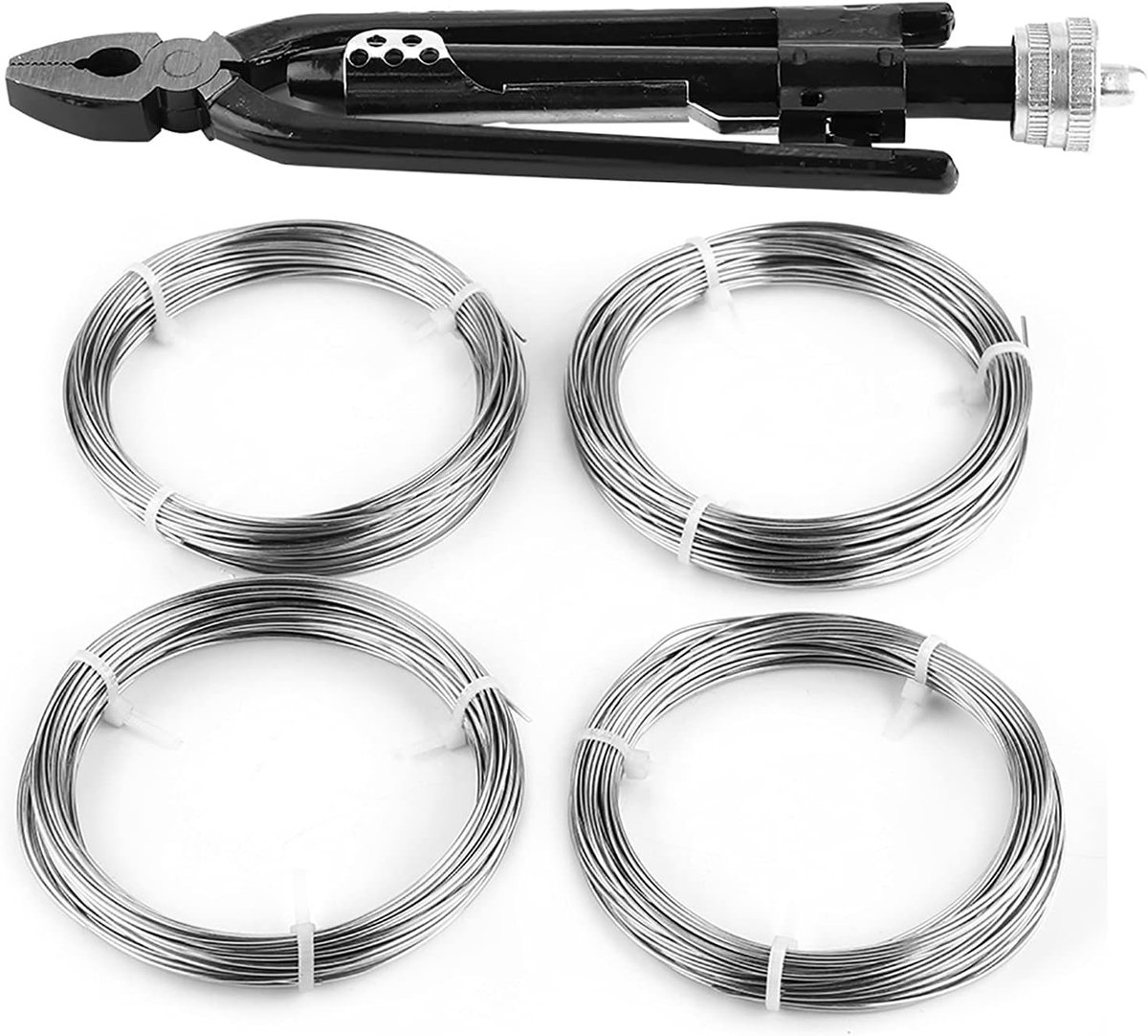 Zware 6-in-1 Draaddraai-tang met Automatische Veer, Hoogwaardig Staal, Veilig en Efficiënt voor Mechanica en Handgereedschap