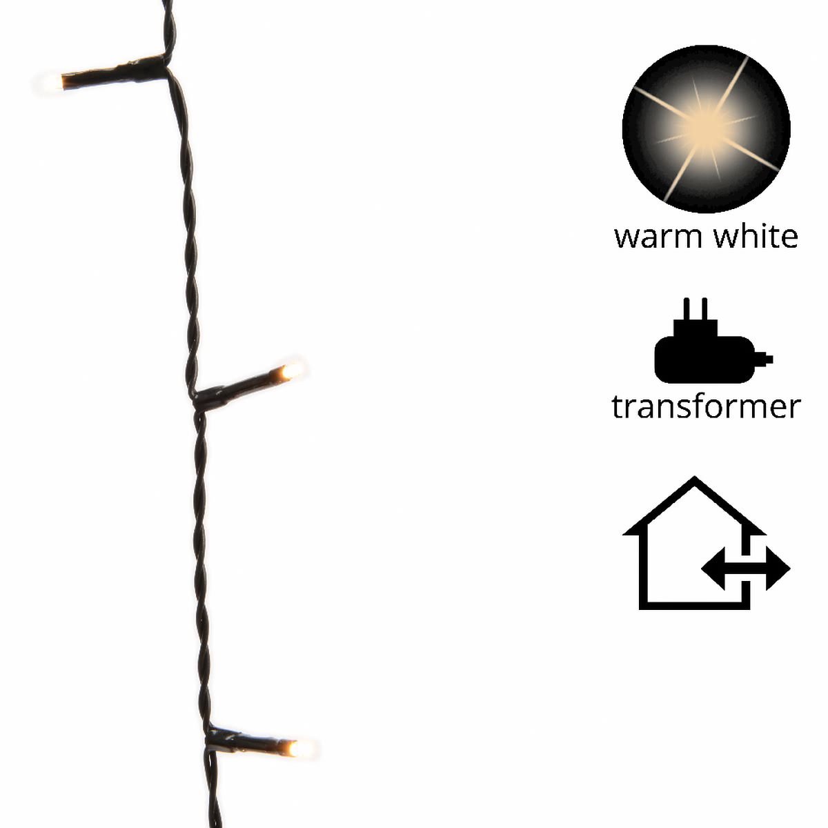 Lumineo Kerstverlichting - 120 led lampjes - warm wit - 9 meter - lichtsnoer - kerstlichtjes - kerstboomverlichting – foto 6