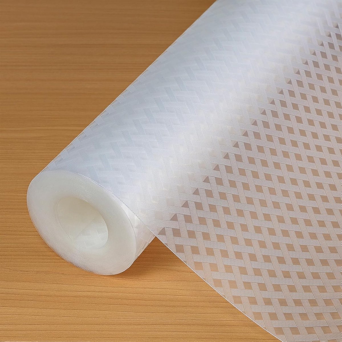 Keukenlade- en kastvoeringen van 40 x 500 cm, kast- en koelkastplank-matten, antislip niet-klevende oliebestendige waterdichte EVA-kunststof beschermer, transparante gekruiste streep