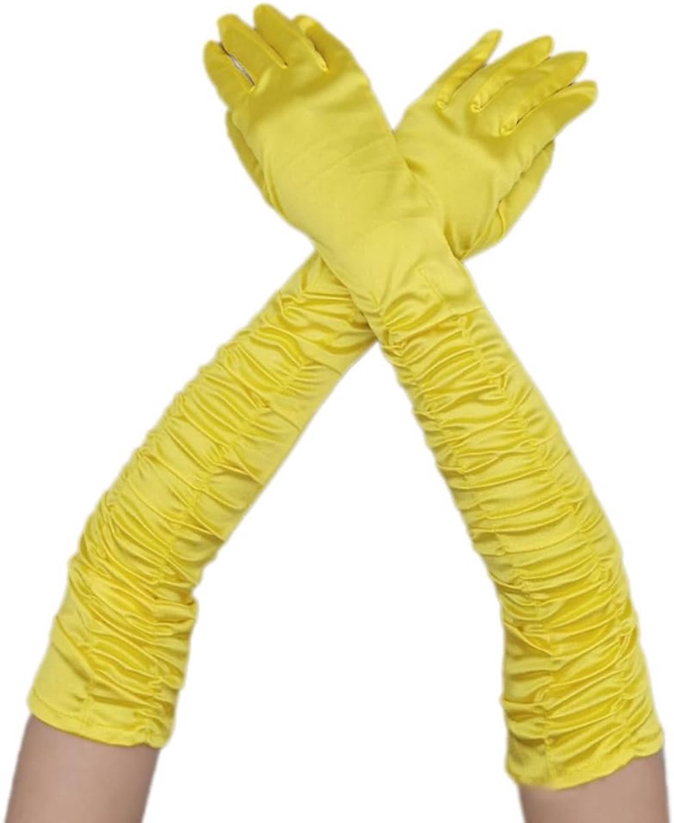 Handschoenen, satijnen handschoenen, avondhandschoenen, operahandschoenen, sexy bruiloftshandschoenen voor meisjes, vrouwen, Halloween, carnaval, cosplay, theeparty, maskeradefeest