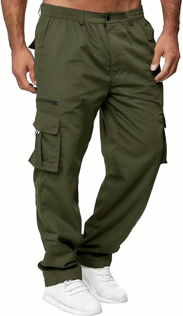 Cargo Broek Chino Joggingbroek Heren Katoen Sport Slim Fit Casual met Vier Zakken