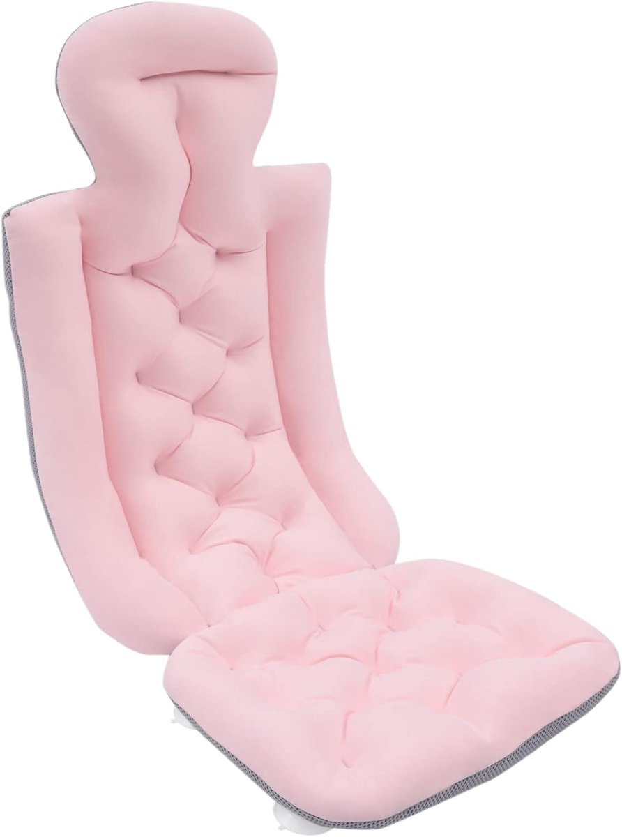 Badkussen, comfortabel badkussen, full-body badkussen met hoofd, nek, schouder en rugsteun, opvouwbaar badkussen voor vrouwen, mannen, volwassenen