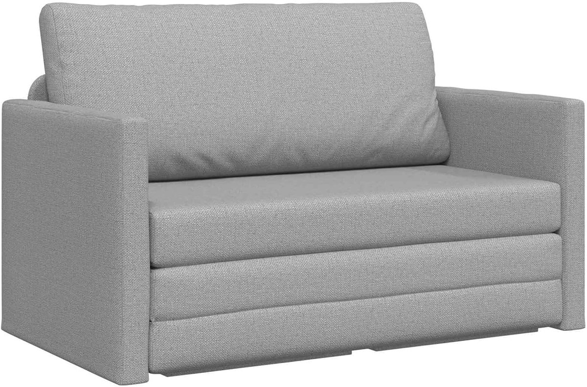 Floor Sofa Bed 2-in-1 Cloud Grey 124x71x78 cm stof, dagbed slaapbank slaapbank logeerbed voor woonkamer kantoor logeerkamer kleine ruimtes 4106700