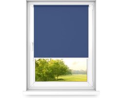 Zonder Boren - Verduisteringsrolgordijn, Rolgordijn Verduistering - 3 Soorten Montage, Zilveren Thermische Coating - Bosbes, 400x1200mm, Lin