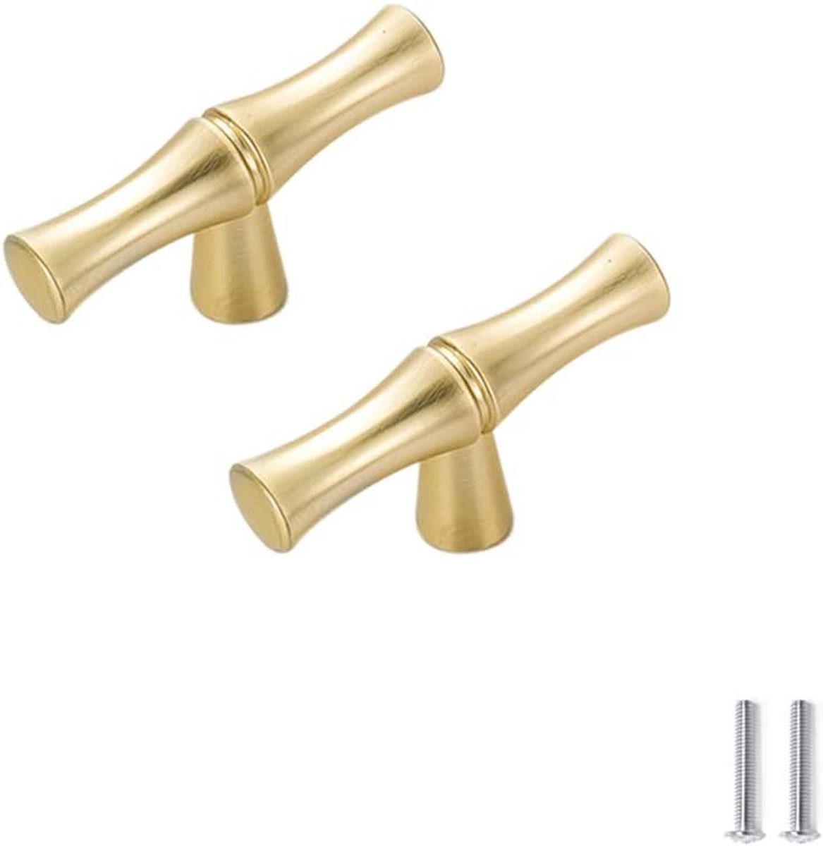 2 stuks Meubelgreep Deurgrepen Kast Handvat Zink Legering Antieke Bamboe Vorm Handgrepen Kast Lade Knoppen Kledingkast Deur Handvat Trekgrepen enkel gat