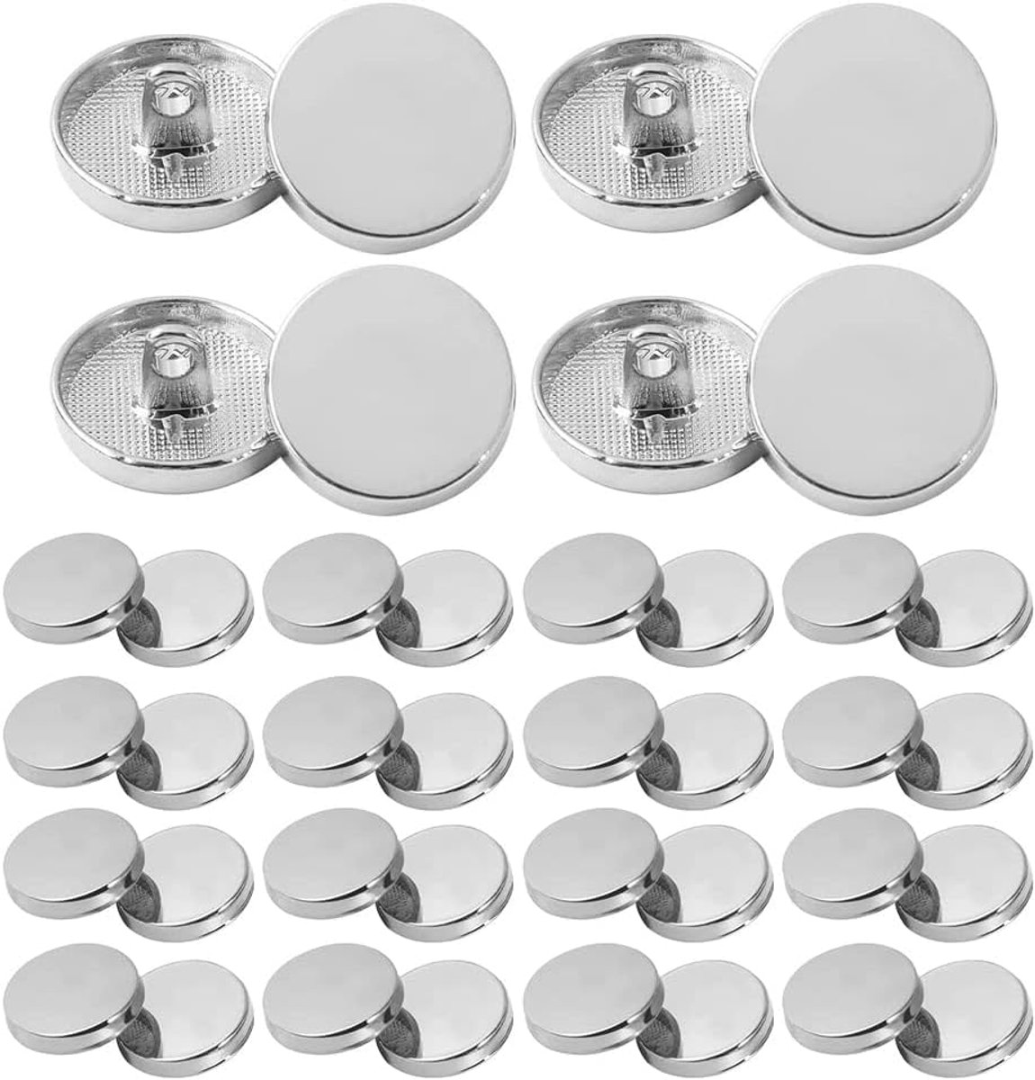 Knopen - 40 st 17mm Knop voor Jeans, Woljak, Jacks, Broeken, Shirts, Kostuums, Uniformen, Klederdracht, Blazer Vervangende NaaiKnop voor Man en Vrouw