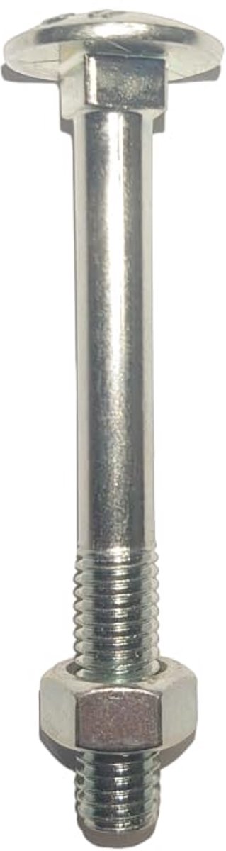 10 x Schloßschrauben Flachrundschrauben mit Muttern DIN 603 Stahl verzinkt Ø M5 M6 M8 M10 M12 M16 (5 6 8 10 12 16 mm) Länge von 16 bis 400 (10 x 50 mm)