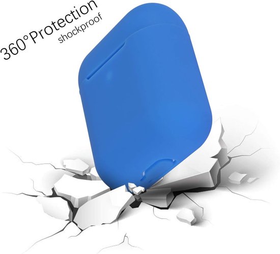 Beschermhoes voor AirPods, siliconen case, led aan de voorkant, blauw — afbeelding 5
