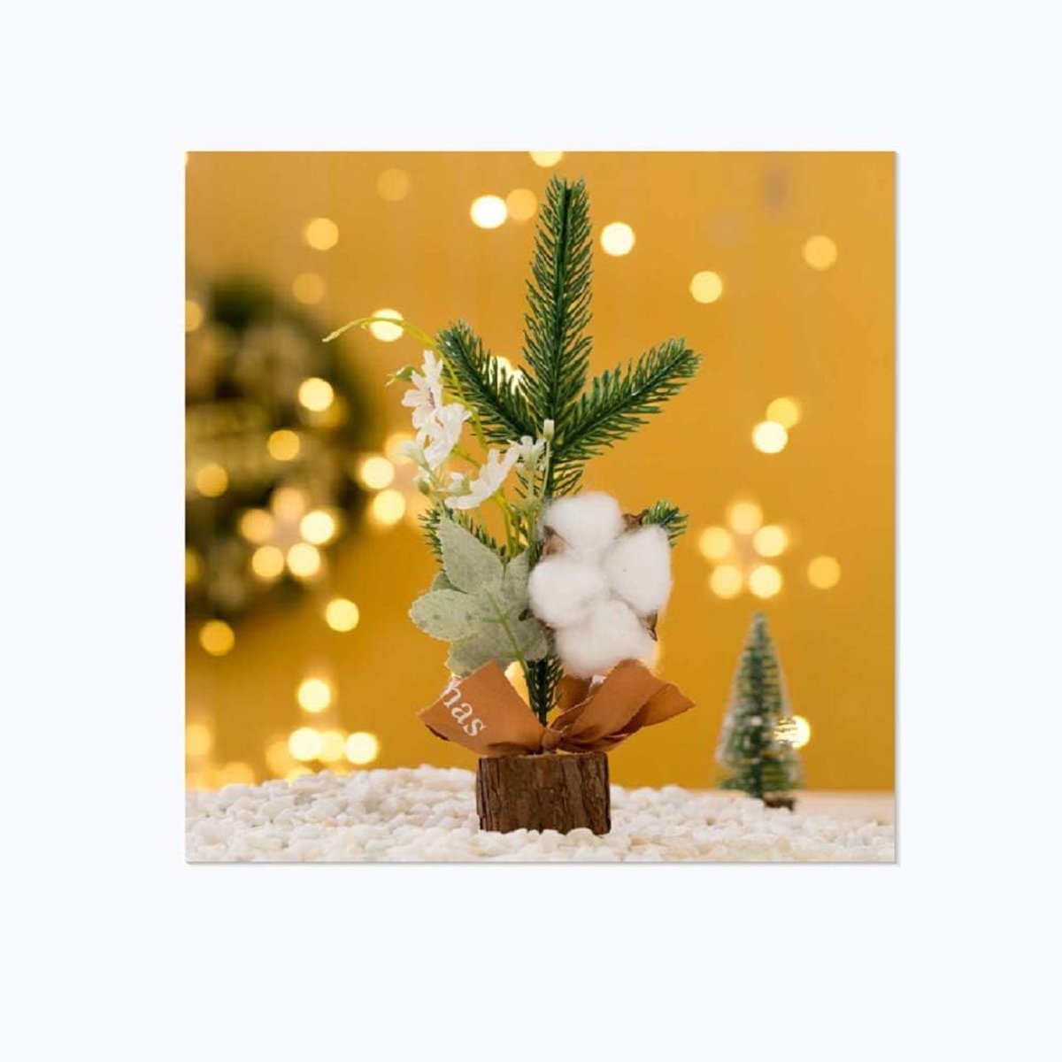 High-end Decoraties Simulatie Mini Kerstboom Desktop Sfeervolle Decoratie Ornamenten 25cm/Katoen 2