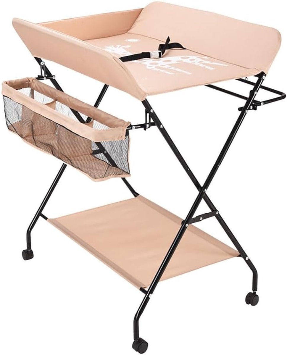 Baby luierrek babymeubel commode commode met veiligheidsgordel commode inklapbaar met wielen in hoogte verstelbaar
